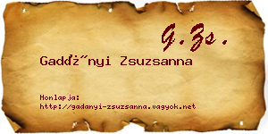 Gadányi Zsuzsanna névjegykártya